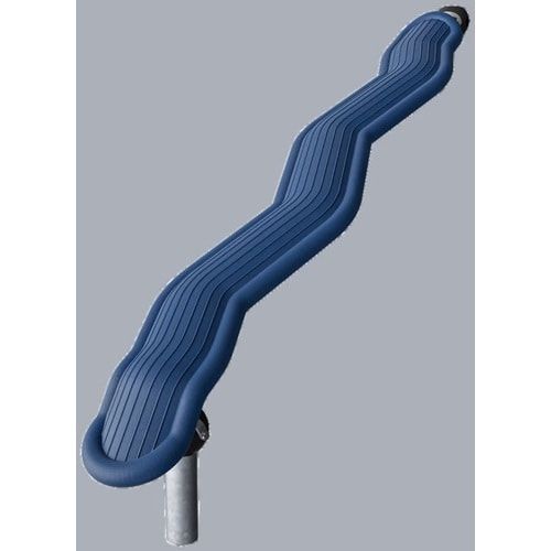 1-Turm-Kletteranlage, Kletterwand, Drehkreisel, Spielmuschel, Leiter, Motorik, feuerverzinkt, Stahl, 2.930 x 4.910 x 3.630 mm (HxBxT), Farbe Mars-Rot