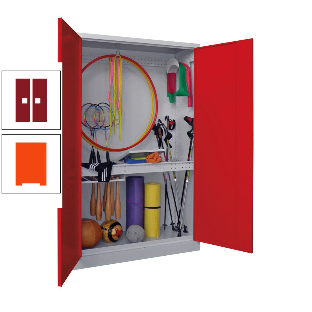 Sportschrank - Vollblechtüren - 1.950x1.200x500 mm (HxBxT) - anthrazitgrau
