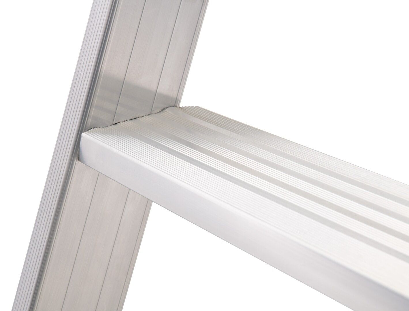 Plattformleiter mit kurzem Handlauf, Absturzsicherung, 2 Kipprollen, Rutschhemmung R11, Leiterlänge 1.610 mm, 2 Stufen, Traglast 150 kg, Hymer