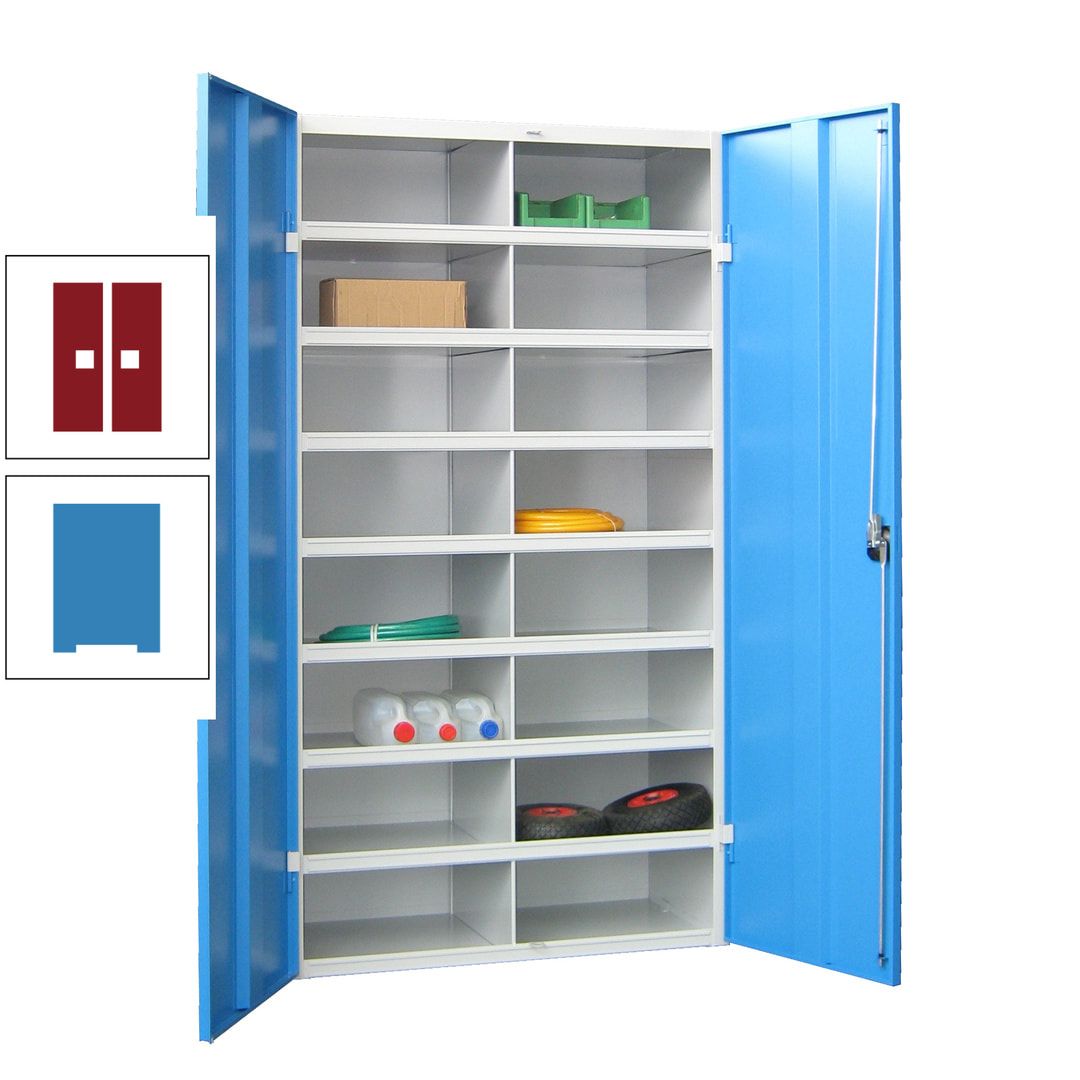 Aktenschrank - Fächerschrank - Sortierstation - 16 Fächer - Büroschrank - Dokumentenablage - 1.800 x 1.000 x 530 mm (HxBxT) - anthrazitgrau