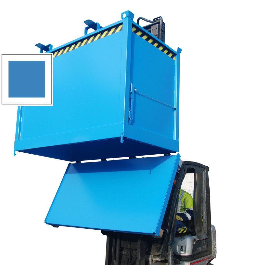 BAUER Klappbodenbehälter - 1.000 l Volumen - 1.250 kg - kranbar - feuerrot