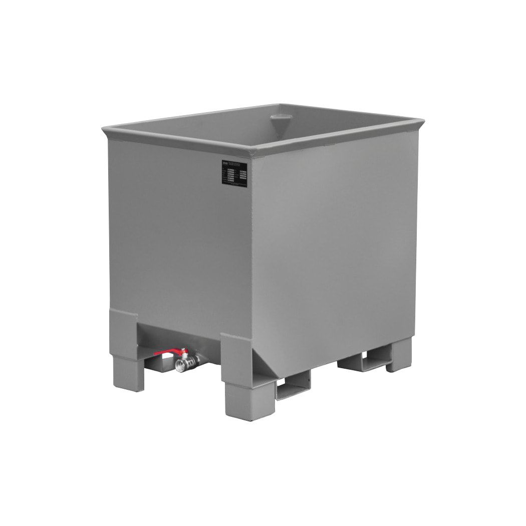 Spänekasten - 3-fach stapelbar - Volumen 300 l - Traglast 500 kg - 795 x 840 x 620 mm (HxBxT) - feuerrot