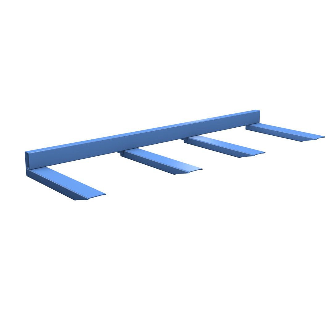 Langguttraverse - Traglast 1.500 kg - Nutztiefe 1.200 mm - 280 x 2.000 x 1.390 mm (HxBxT) - feuerrot