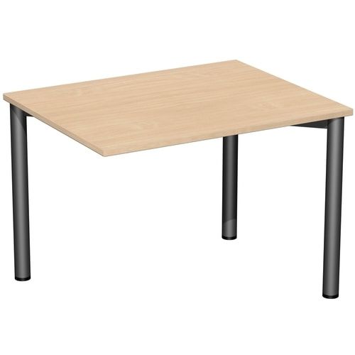 Schreibtisch - 4-Fuß Flex - Bürotisch - 720 x 1.000 x 800 mm (HxBxT) - Gestell anthrazit - Ahorn
