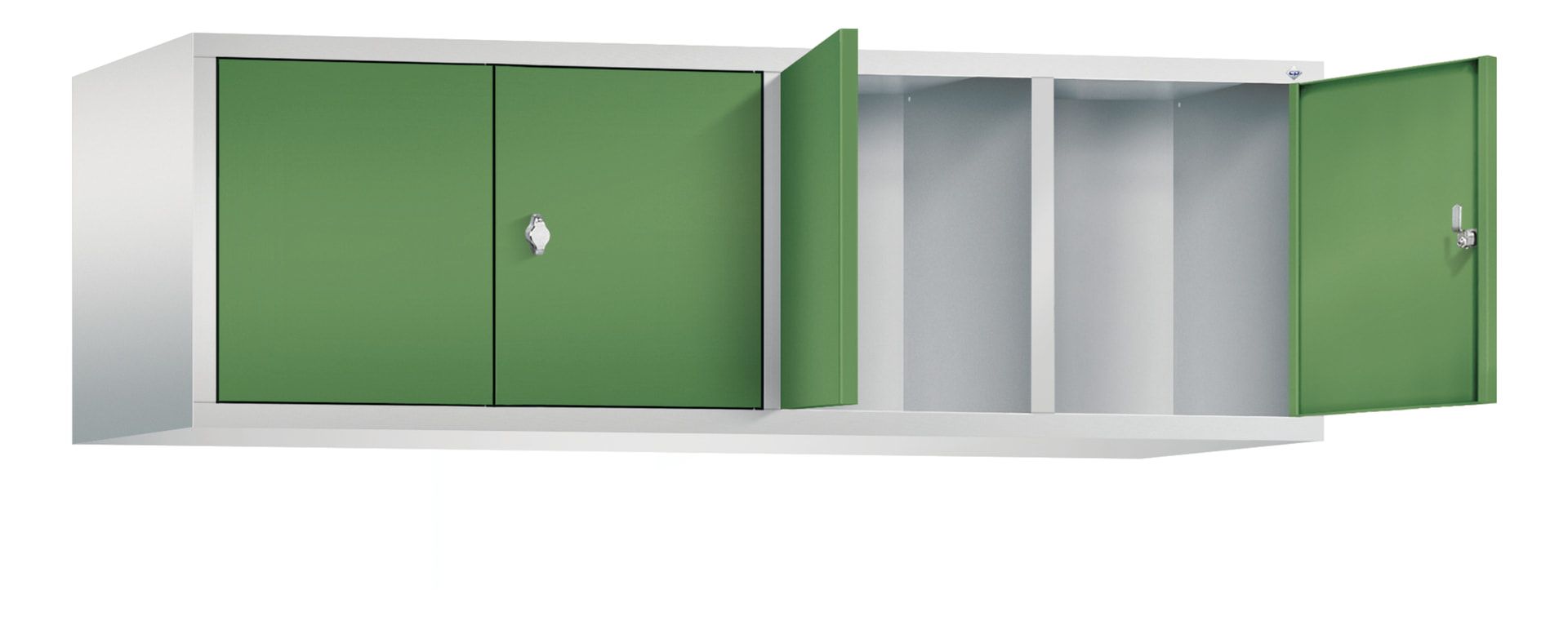 Aufsatzschrank für Spinde und Schließfachschränke, Doppeltüren, 4 Abteile, Korpus anthrazitgrau, Türfarbe anthrazitgrau, 500 x 1.590 x 500 mm (HxBxT)