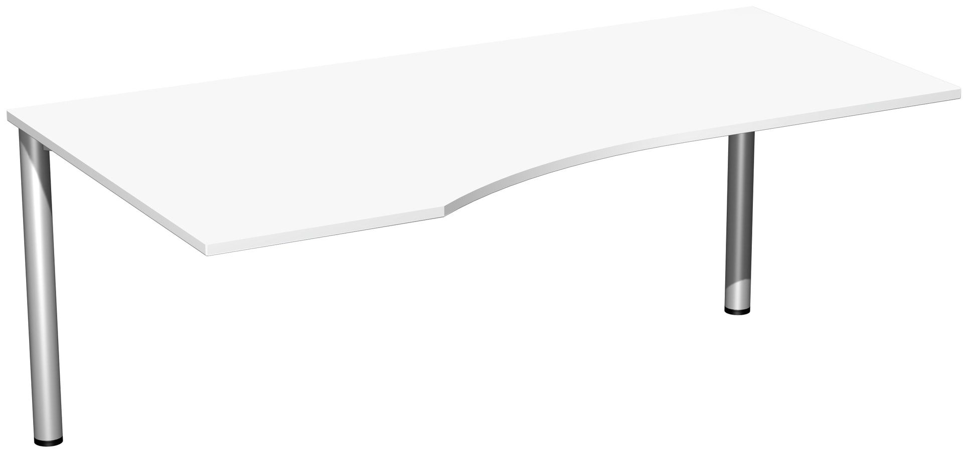 Eckschreibtisch - Ecke links - 4-Fuß Flex - 720 x 1.600 x 1.000 mm (HxBxT) - Gestell anthrazit - Ahorn