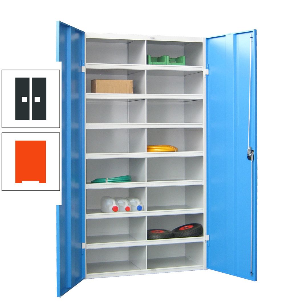 Aktenschrank - Fächerschrank - Sortierstation - 16 Fächer - Büroschrank - Dokumentenablage - 1.800 x 1.000 x 530 mm (HxBxT) - anthrazitgrau