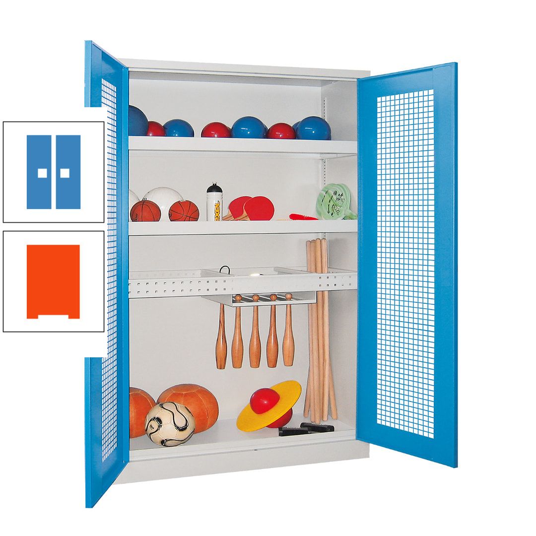 Sportschrank - Vollblechtüren - Variante 2 - 1.950x1.200x500 mm (HxBxT) - anthrazitgrau