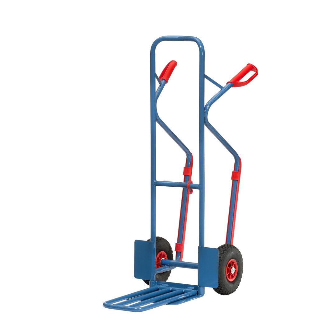 Fetra - Paketkarre - Tragkraft 300 kg - Schaufel klappbar - Luft - Gleitkufen