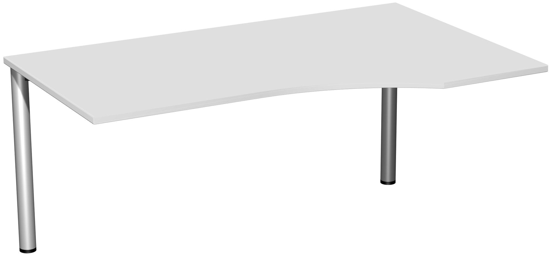 Eckschreibtisch - Ecke rechts - 4-Fuß Flex - 720 x 1.600 x 1.000 mm (HxBxT) - Gestell anthrazit - Ahorn