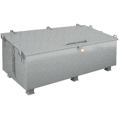 Eichinger Werkzeugkiste für Stapler und Kran, Volumen: 300 l, Stahlblech, 800 x 610 x 1.120 mm (HxBxT), Unterfahrhöhe: 100 mm, Farbe: anthrazitgrau