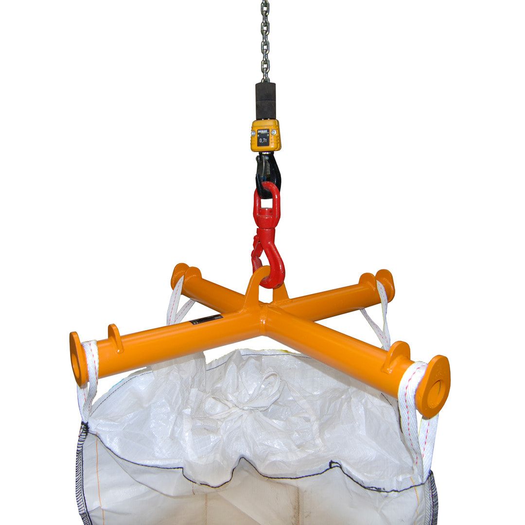 Big-Bag-Traverse für Gabelstapler und Kran - 215 x 1.095 x 1.095 mm - feuerrot