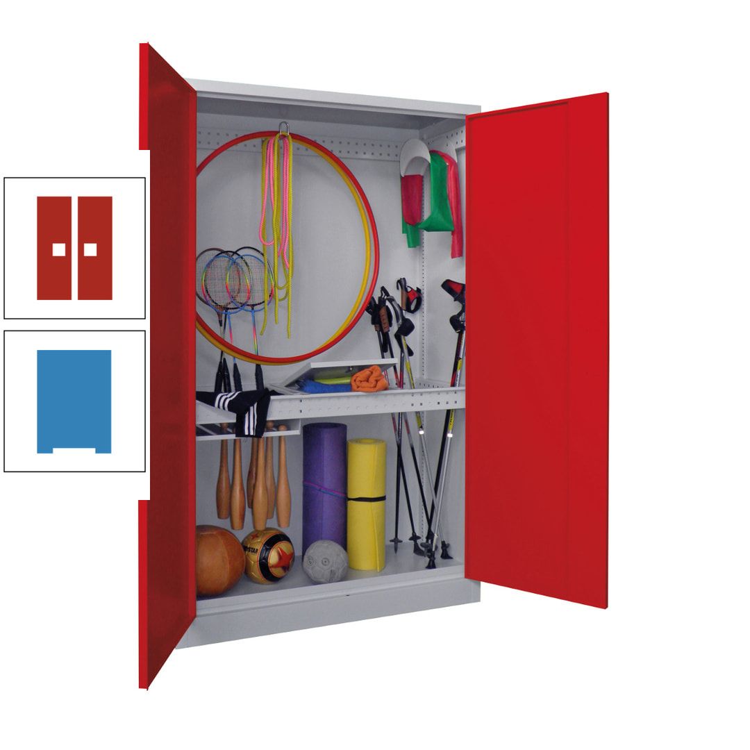 Sportschrank - Vollblechtüren - 1.950x1.200x500 mm (HxBxT) - anthrazitgrau