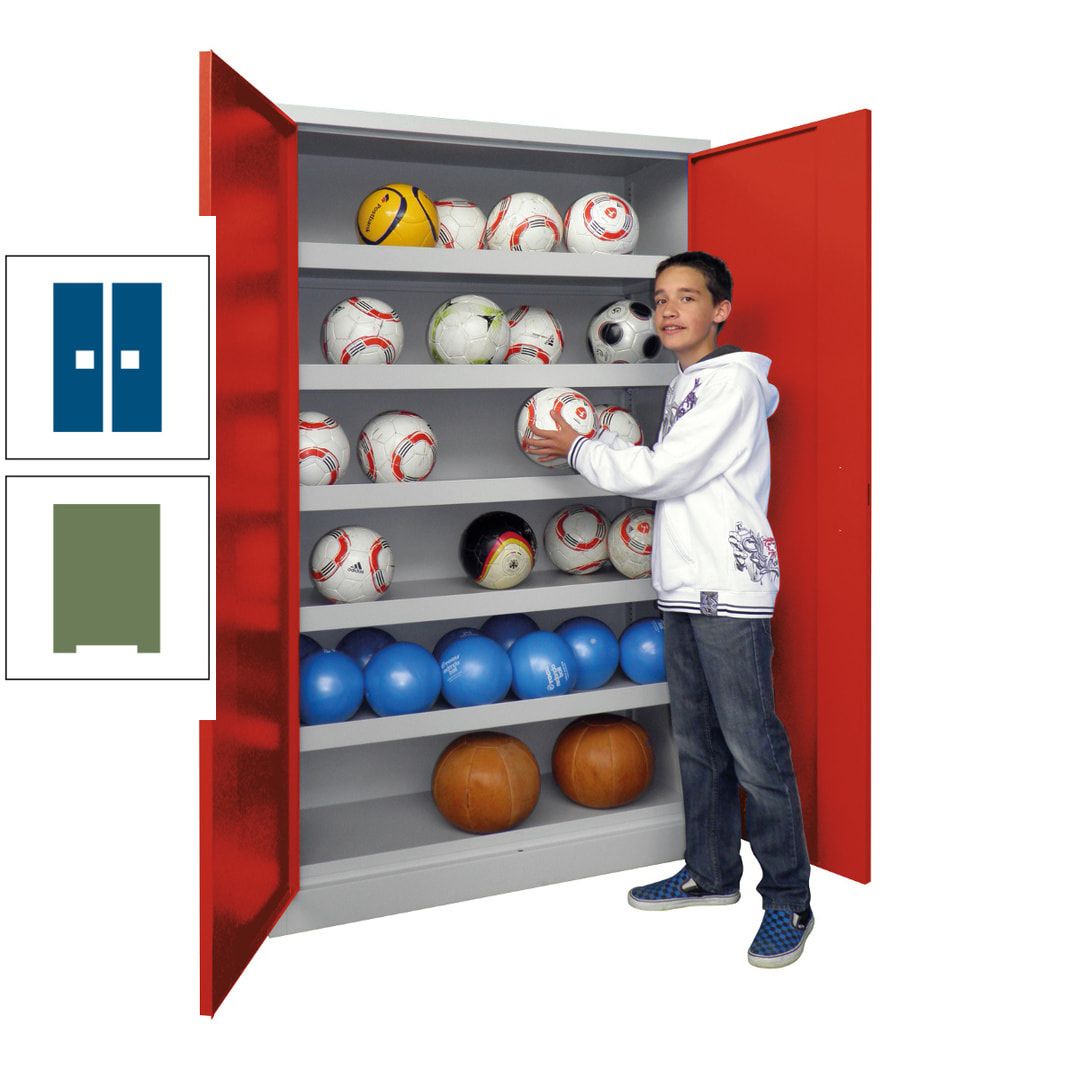 Ballschrank - Vollblechtüren - 5 Böden - 1.950x1.500x500 mm (HxBxT) - anthrazitgrau