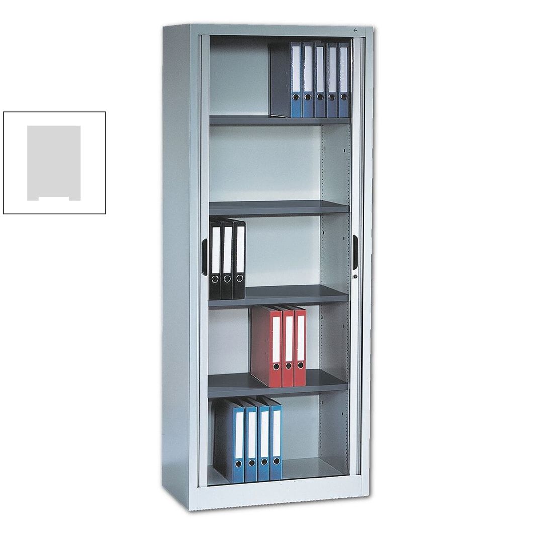 C+P Omnispace, Rollladenschrank, Aktenschrank, Büroschrank, Stahlschrank, abschließbar, 4 Fachböden, Farbe lichtgrau, 1.980 x 1.000 x 420 mm (HxBxT)