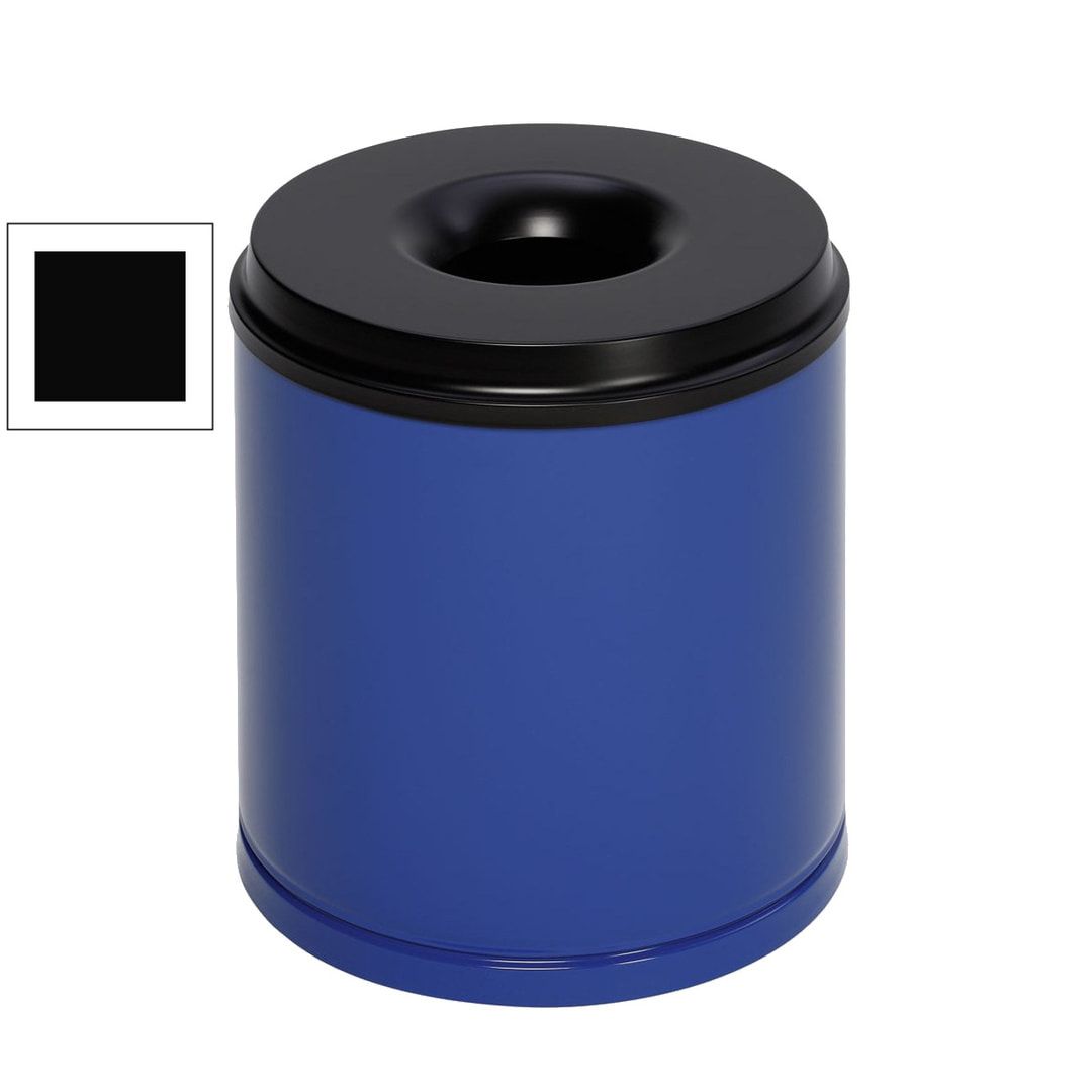 Edelstahl Papierkorb - feuersicher - Volumen 30 l - 390 x 375 x 375 mm (HxBxT) - 5 kg