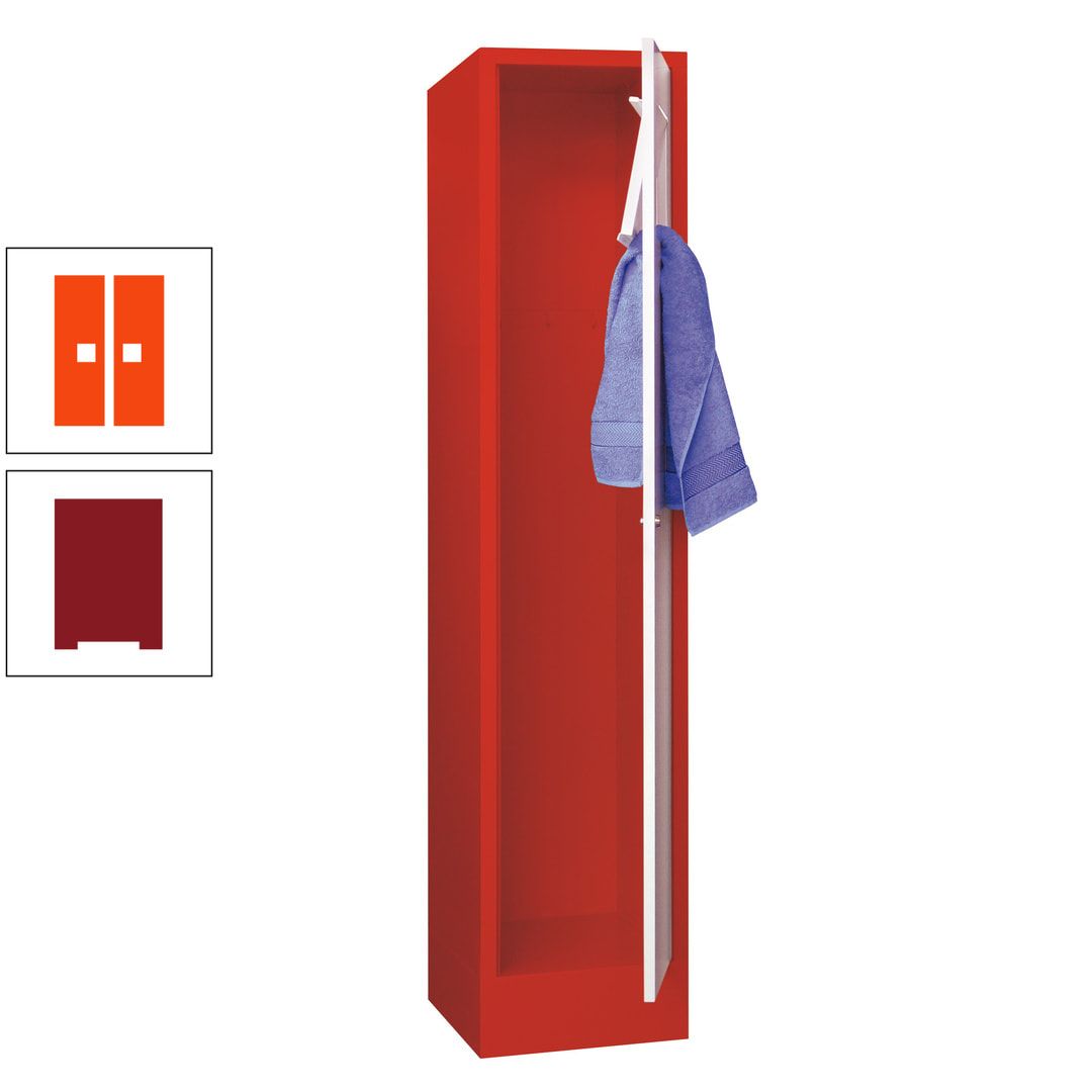 Wäschesammelschrank - 1.850 x 400 x 500 mm (HxBxT) - Sockel - Drehriegel - anthrazitgrau