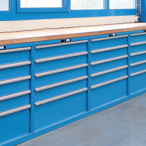 Lista Schubladenschrank - 14.252.010 - 850x564x572 mm (HxBxT) - 7 Schubladen - 75 kg - Key Lock - lichtblau (RAL 5012)