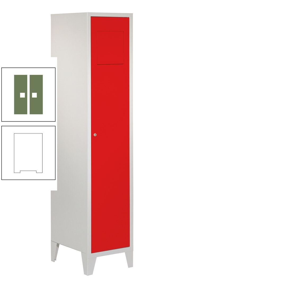 Wäschesammelschrank - 1.850 x 400 x 500 mm (HxBxT) - Füße - Drehriegel - anthrazitgrau