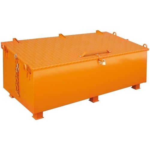 Eichinger Werkzeugkiste für Stapler und Kran, Volumen: 300 l, Stahlblech, 800 x 610 x 1.120 mm (HxBxT), Unterfahrhöhe: 100 mm, Farbe: anthrazitgrau