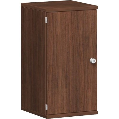 Flügeltürenschrank, Holztüren, Schloss links, 2 Ordnerhöhen, 1 Einlegeboden, 768 x 400 x 425 mm (HxBxT), Frontfarbe Ahorn, Korpusfarbe Ahorn