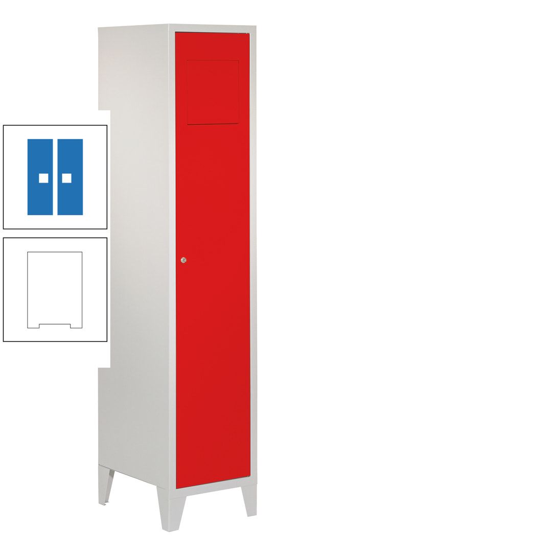 Wäschesammelschrank - 1.850 x 400 x 500 mm (HxBxT) - Füße - Drehriegel - anthrazitgrau