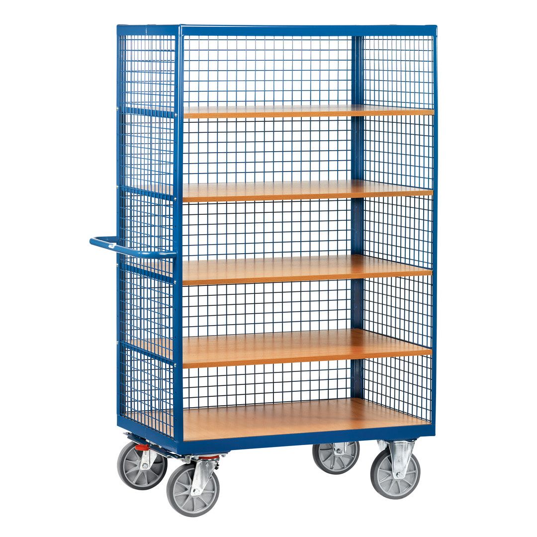 Fetra - Etagen-Kastenwagen - Tragkraft 750 kg - 680 x 1.000 mm (BxT) - Drahtgitter