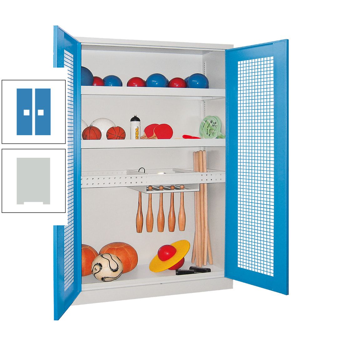 Sportschrank - Vollblechtüren - Variante 2 - 1.950x1.200x500 mm (HxBxT) - anthrazitgrau