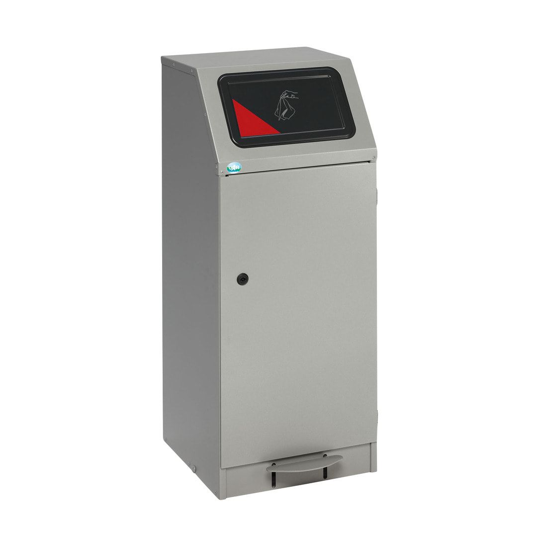 Wertstoffsammelgerät - Volumen 43 l - 760 x 405 x 475 mm (HxBxT) - silber