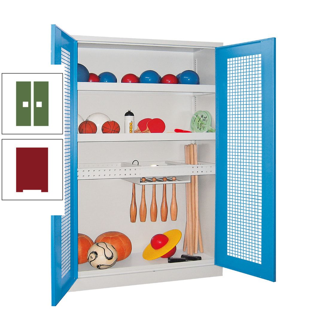 Sportschrank - Vollblechtüren - Variante 2 - 1.950x1.200x500 mm (HxBxT) - anthrazitgrau