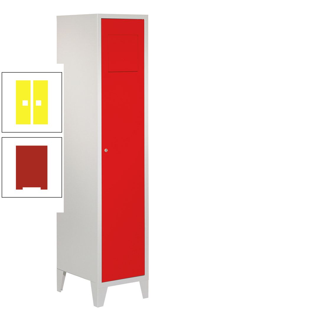 Wäschesammelschrank - 1.850 x 400 x 500 mm (HxBxT) - Füße - Drehriegel - anthrazitgrau