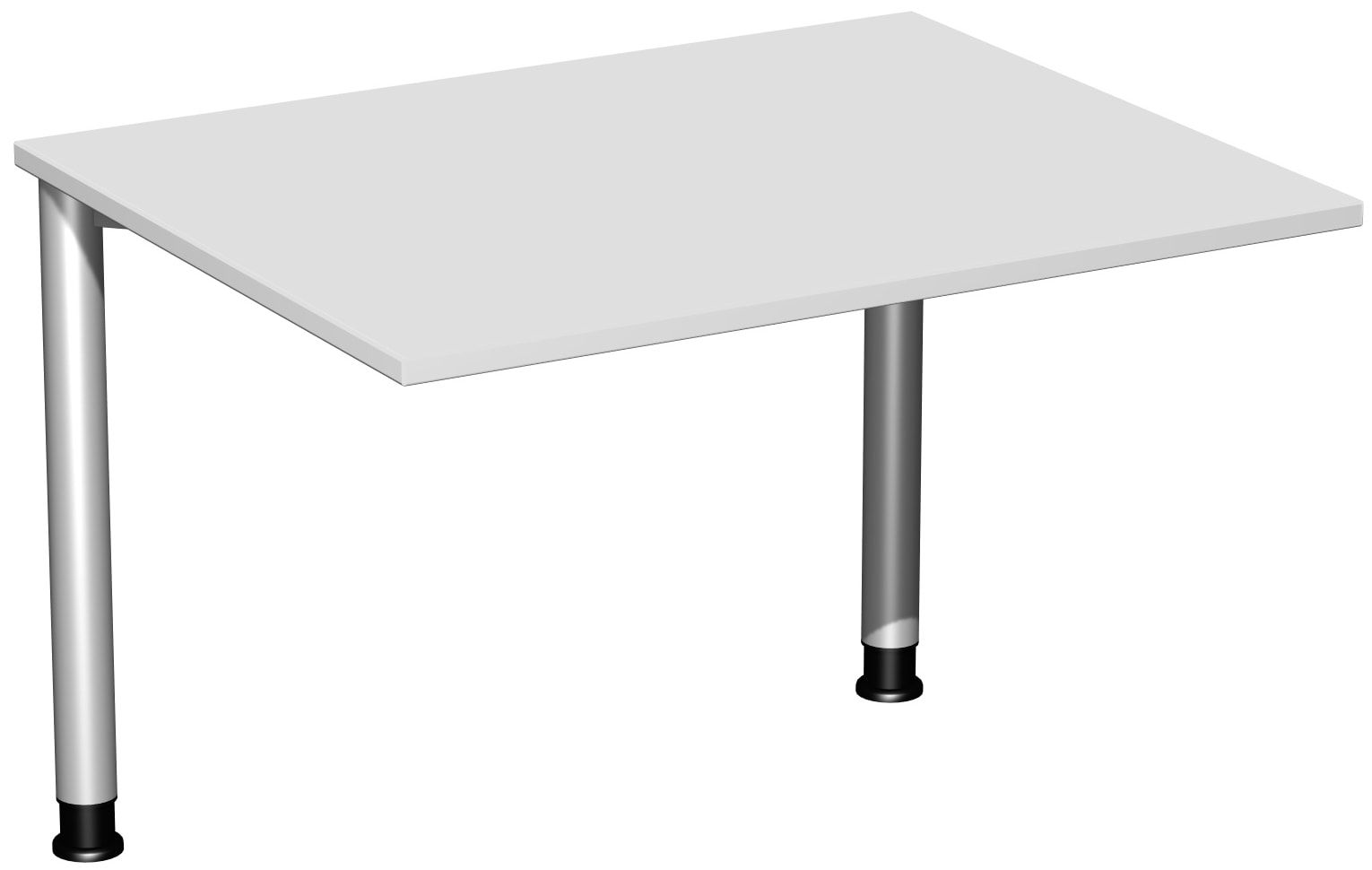 Schreibtisch - 4-Fuß Flex - Bürotisch - Höhe 680-800 mm - 1.000 x 800 mm (BxT) - Gestell anthrazit - Ahorn