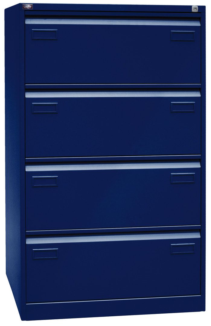 Bisley Light Hängeregistraturschrank - 2 Schubladen - doppelbahnig - Farbe blau