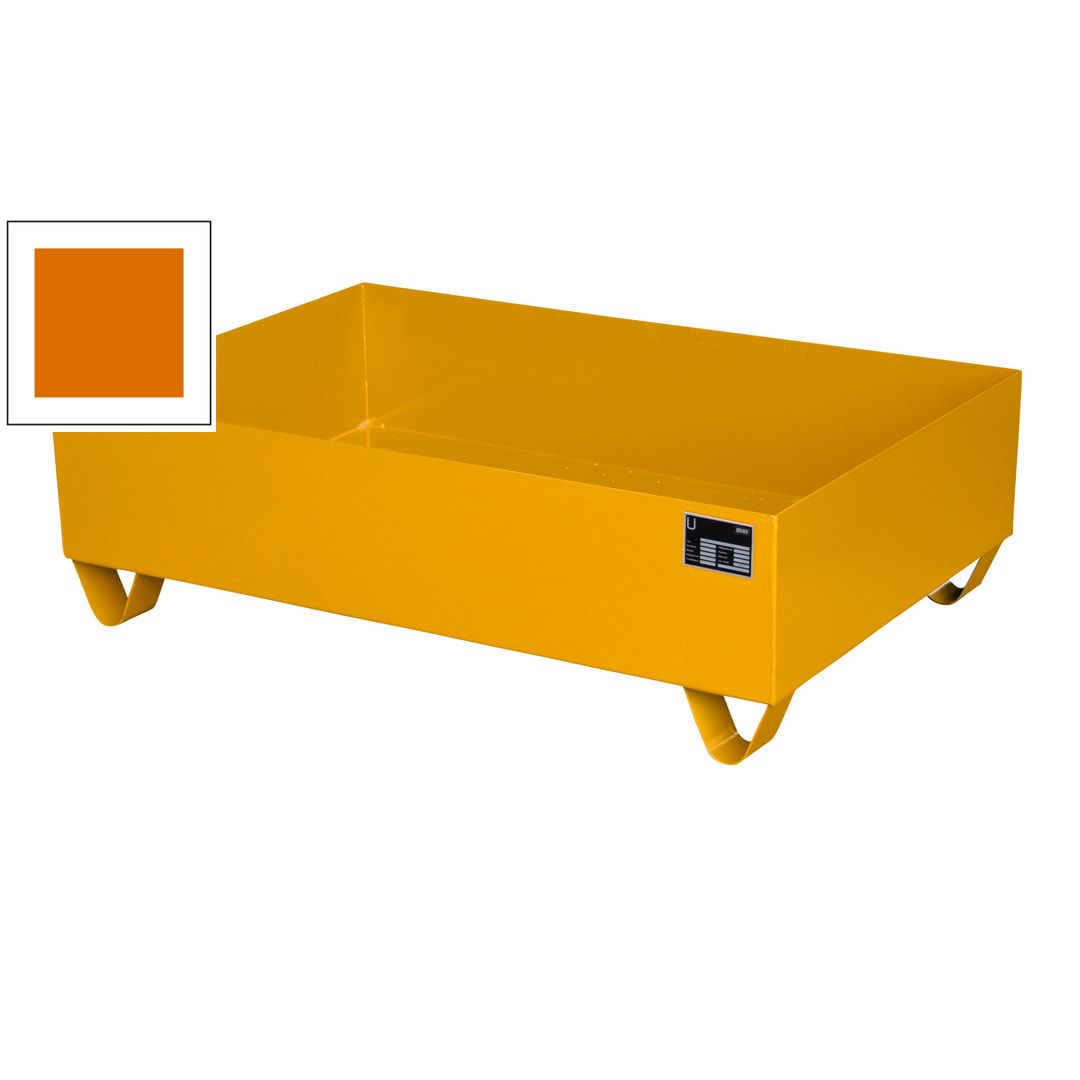 Auffangwanne - 1.200 x 800 mm (BxT) - 224 l - Füße - feuerrot