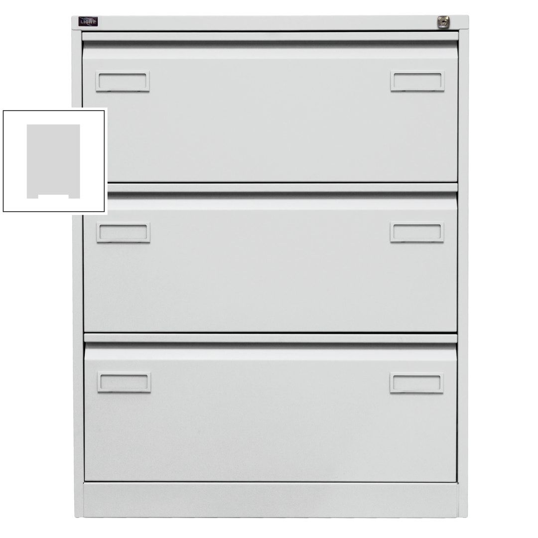 Bisley Light Hängeregistraturschrank - 2 Schubladen - doppelbahnig - Farbe blau