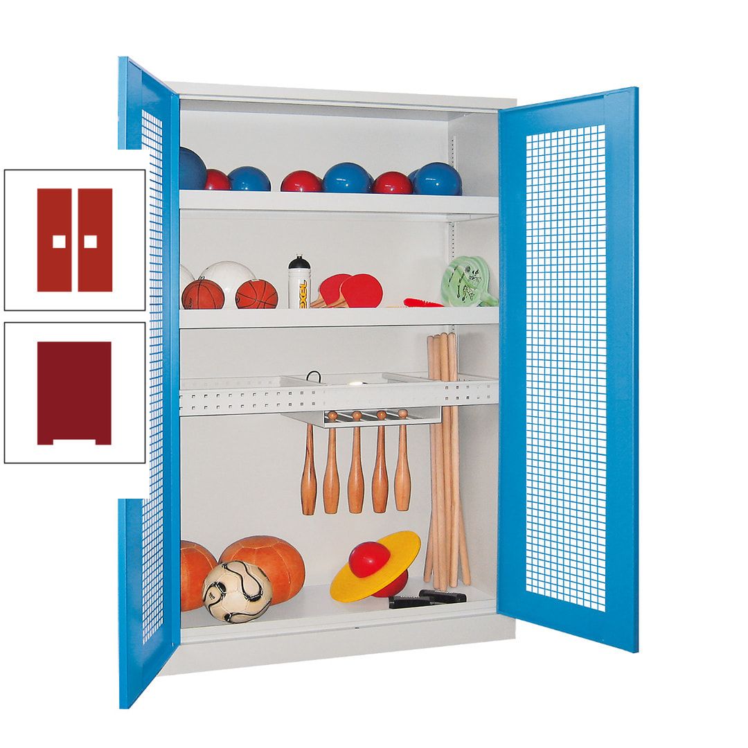 Sportschrank - Vollblechtüren - Variante 2 - 1.950x1.200x500 mm (HxBxT) - anthrazitgrau