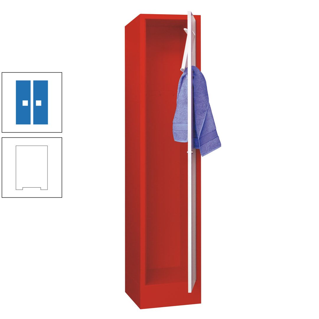 Wäschesammelschrank - 1.850 x 400 x 500 mm (HxBxT) - Sockel - Zylinderschloss - anthrazitgrau
