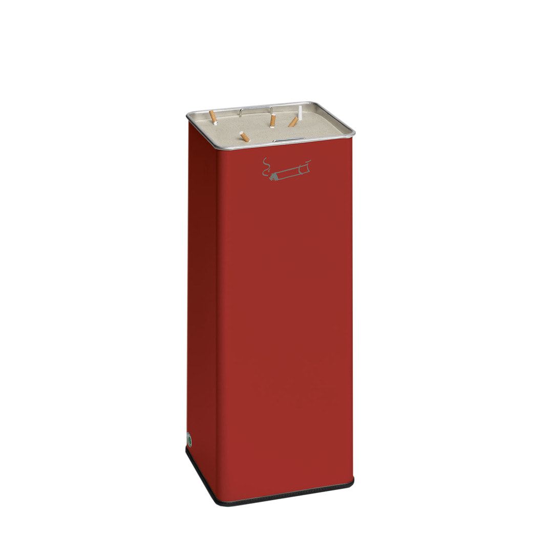 Standaschenbecher, Standascher, 665 x 260 x 260 mm (HxBxT), Ascher, Turmaschenbecher, Antik-silber, Kippsieb, mit Sand befüllbar