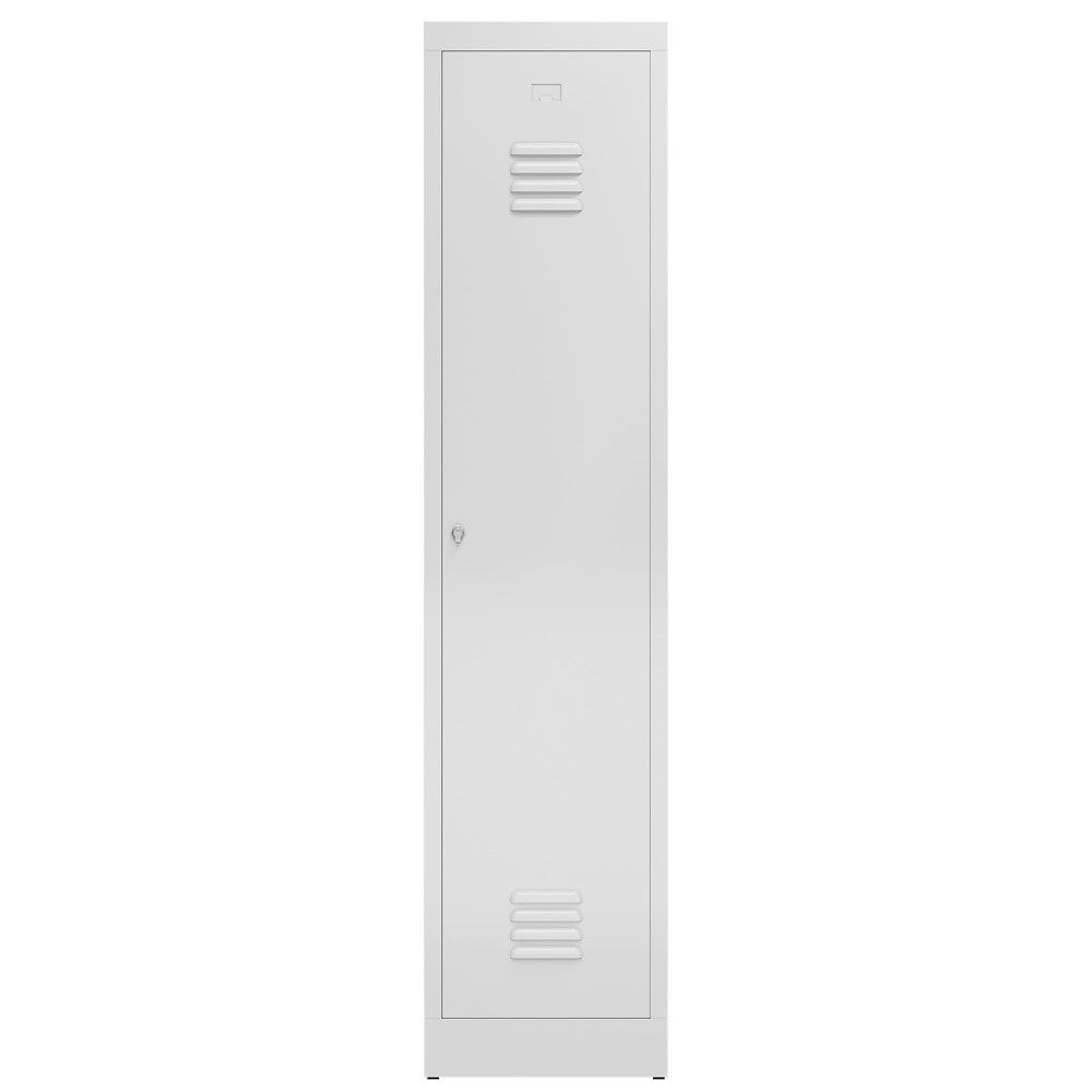 Garderobenschrank, Garderobenspind, 1 Abteil, Abteiltrennwand, 1.800 x 415 x 500 mm (HxBxT), Stahl, Drehriegel, Korpus: lichtgrau, Front: anthrazit