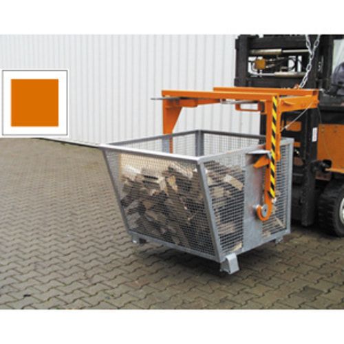 BAUER Gitterbehälter für Kipptraverse - 900 l Volumen - Tragkraft 500 kg - feuerrot