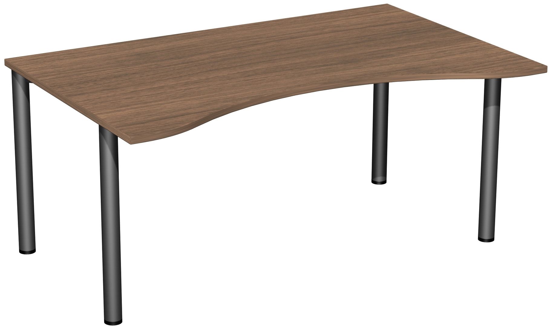 Ergo-Schreibtisch - 4-Fuß Flex - Bürotisch - 720 x 1.600 x 1.000 mm (HxBxT) - Gestell anthrazit - Ahorn