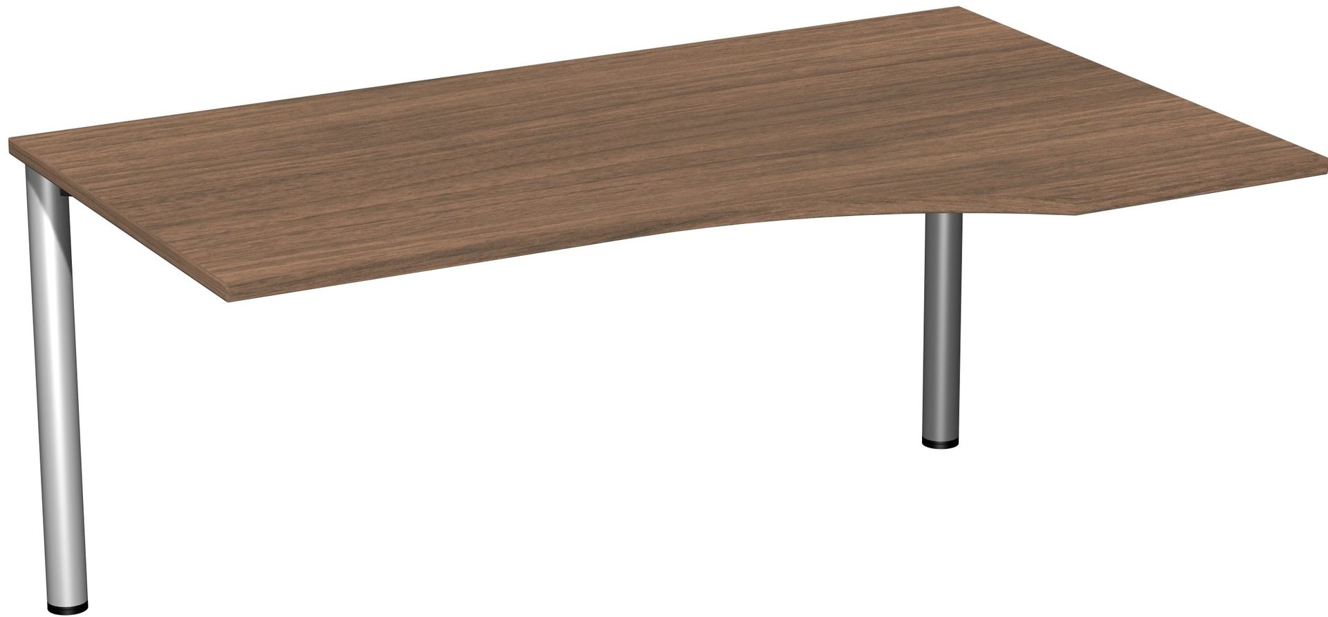 Eckschreibtisch - Ecke rechts - 4-Fuß Flex - 720 x 1.600 x 1.000 mm (HxBxT) - Gestell anthrazit - Ahorn