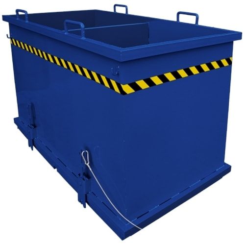 Eichinger Klappbodenbehälter, Behälter 2x900 Liter, Traglast 1.500 kg, für Stapler und Kran, Seilzug, Kettensicherung, Farbe: anthrazitgrau (RAL 7016)