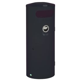 Abfallsammler mit Ascher, Volumen 70 l, 1.045 x 420 x 420 mm (HxBxT), verschiedene Farben, Mülleimer mit Aschenbecher, Abfallbehälter