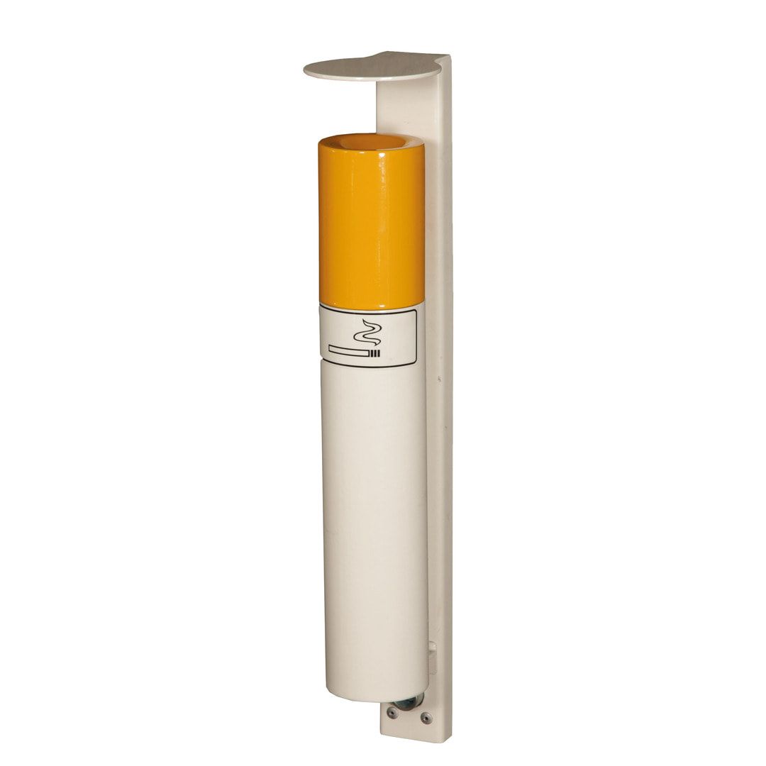 Wandascher in Zigarettenoptik - 1 l - gelb/weiß