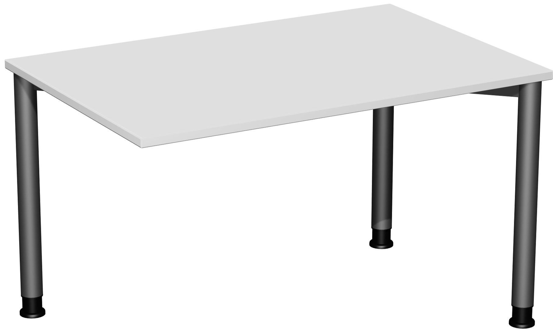 Schreibtisch - 4-Fuß Flex - Bürotisch - Höhe 680-800 mm - 1.200 x 600 mm (BxT) - Gestell anthrazit - Ahorn