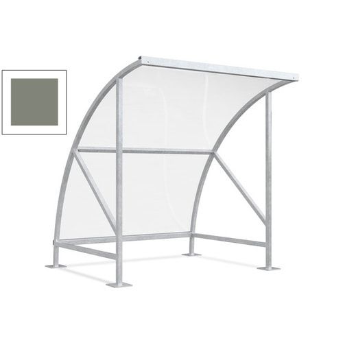 Fahrradunterstand - Fahrradgarage mit Bogendach - Stahl und Kunststoff - 2.290 x 2.090 x 2.100 mm (HxBxT) - Farbe Achatgrau