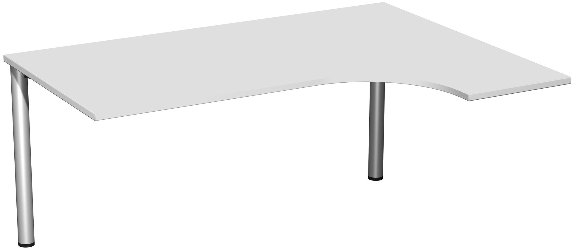 Eckschreibtisch - Ecke rechts - 4-Fuß Flex - 720 x 1.600 x 1.200 mm (HxBxT) - Gestell anthrazit - Ahorn