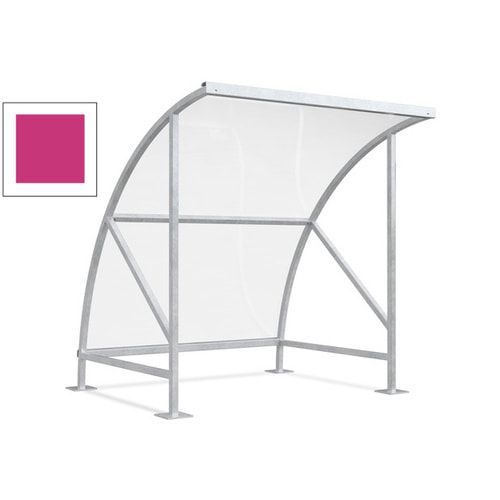 Fahrradunterstand - Fahrradgarage mit Bogendach - Stahl und Kunststoff - 2.290 x 2.090 x 2.100 mm (HxBxT) - Farbe Achatgrau