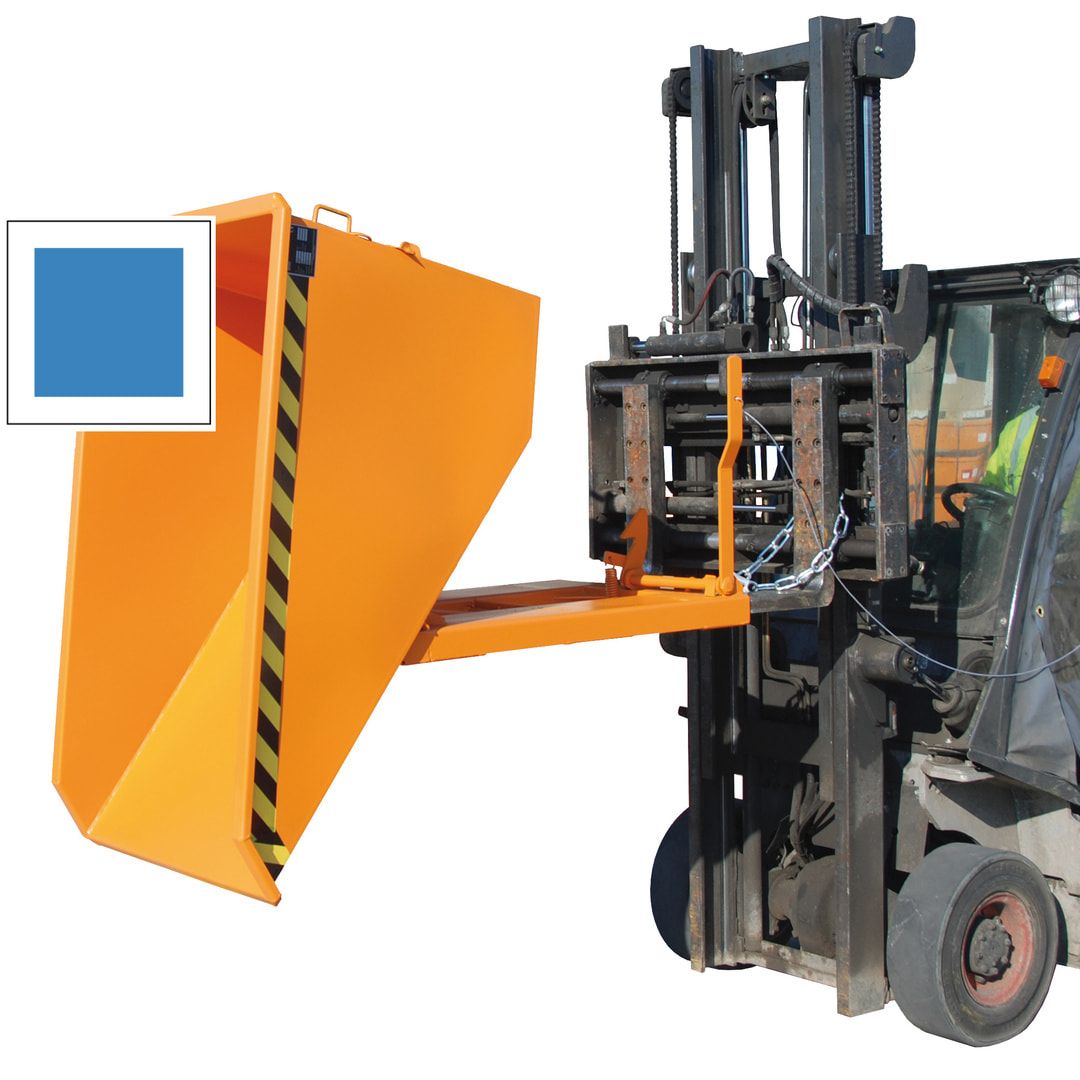 BAUER Kippbehälter - 1.000 l Volumen - 1.500 kg - Scheren-Kippmechanismus - feuerrot